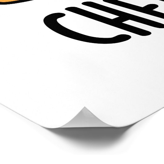 Cheesy Burger Funny Food Puns Poster (Ecke)