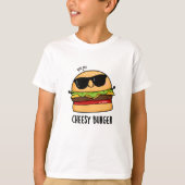Cheesy Burger Funny Food Puns T-Shirt (Vorderseite)