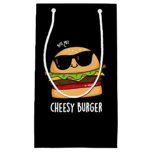 Cheesy Burger Lustige Lebensmittel-Wortspiele Dunk Kleine Geschenktüte