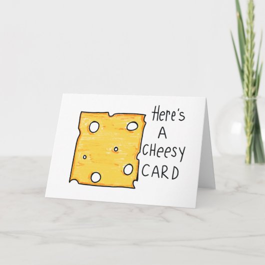 Cheesy Card, Funny Cheese Gruß, Feinschmecker Card Karte (Vorderseite)