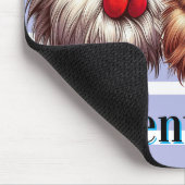 "Cheesy Chicken Adventures" Patty & Sammy Silkie Mousepad (Ecke)