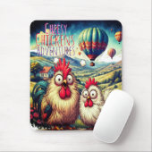 "Cheesy Chicken Balloon Adventure" Mouse Pad Mousepad (Mit Mouse)