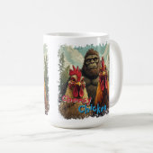 "Cheesy Chicken Selfies Bigfoot" Photo Op Kaffeetasse (VorderseiteRechts)