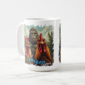 "Cheesy Chicken Selfies Bigfoot" Photo Op Kaffeetasse (Vorderseite Links)