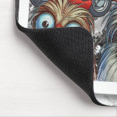 "Cheesy Chicken Selfies" Hot Rod-Mauspad Mousepad (Ecke)