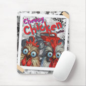 "Cheesy Chicken Selfies" Hot Rod-Mauspad Mousepad (Mit Mouse)