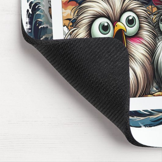 "Cheesy Chicken Selfies" Meets T rex Mouse Pad Mousepad (Ecke)