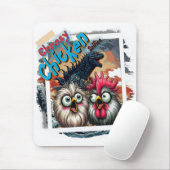 "Cheesy Chicken Selfies" Meets T rex Mouse Pad Mousepad (Mit Mouse)