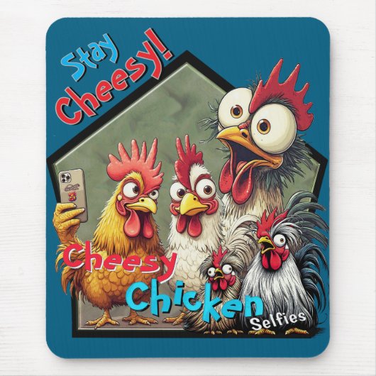 Cheesy Chickens Meetup Mouse Pad  Mousepad (Vorne)