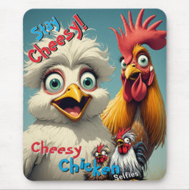 "Cheesy Chickens Terry & Kay Silkie Chickens" Mousepad
