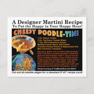 Cheesy Doodle-Tini Martini Rezept Postkarte