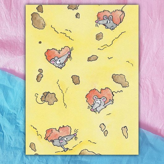 Cheesy Hearts Valentinstag Feiertagspostkarte