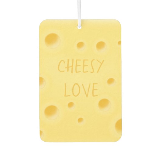 "Cheesy Liebe" Adorable Custom Käse Herz Autolufterfrischer (Vorderseite)