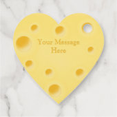 "Cheesy Liebe" Adorable Custom Käse Herz Geschenkanhänger (Rückseite)