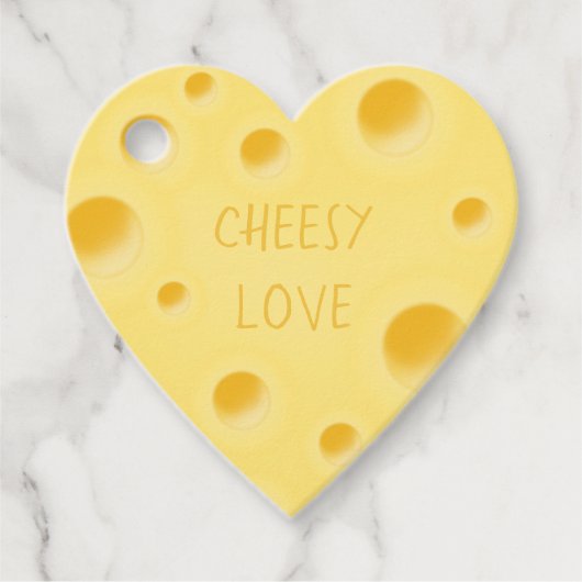 "Cheesy Liebe" Adorable Custom Käse Herz Geschenkanhänger (Vorderseite)