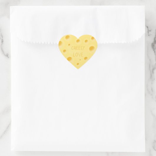 "Cheesy Liebe" Adorable individualisierbare Schwei Herz-Aufkleber (Tasche)