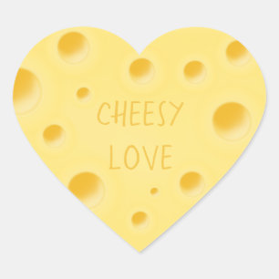 "Cheesy Liebe" Adorable individualisierbare Schwei Herz-Aufkleber