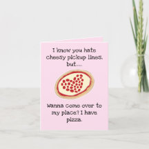Cheesy Lieferwagen Line Pizza Valentine