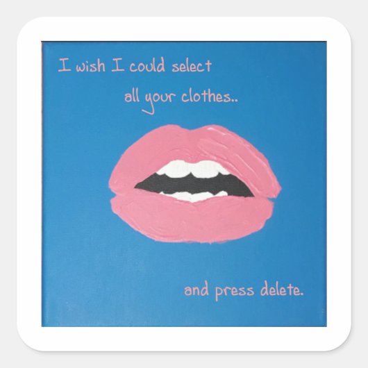 Cheesy Lines for Valentine's Quadratischer Aufkleber (Vorderseite)