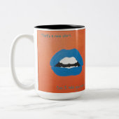 Cheesy Lines for Valentine's Zweifarbige Tasse (Links)