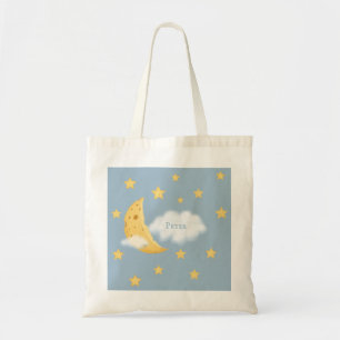Cheesy Moon & Stars Personalisiert Fluffy Cloud Bl Tragetasche