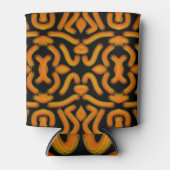 Cheesy Noodle Doodle Art Mirrored Image Pattern Dosenkühler (Vorderseite)
