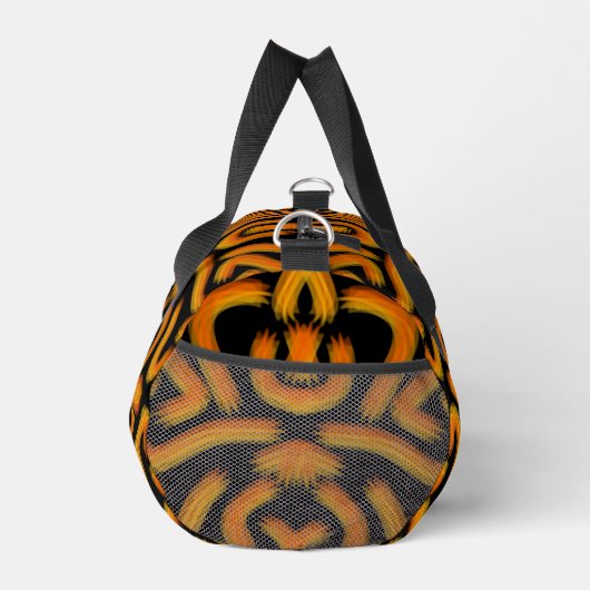 Cheesy Noodle Doodle Art Mirrored Image Pattern Duffle Bag (Rechts)