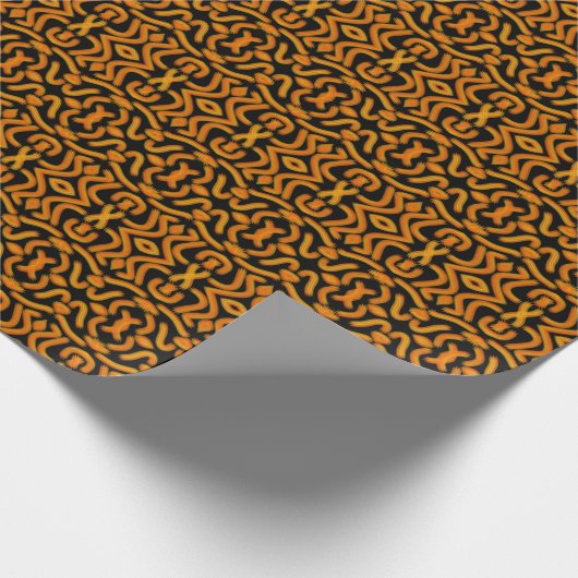 Cheesy Noodle Doodle Art Mirrored Image Pattern Geschenkpapier (Ecke)