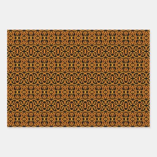 Cheesy Noodle Doodle Art Mirrored Image Pattern Geschenkpapier Set (Vorderseite 3)