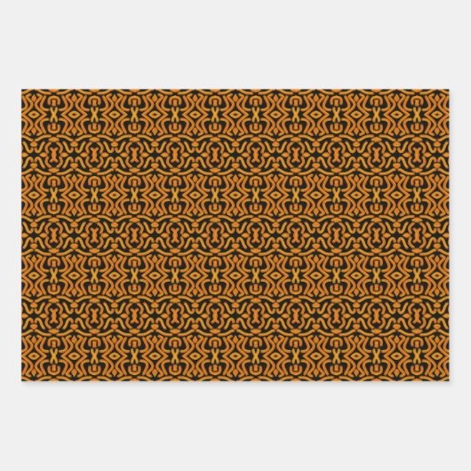 Cheesy Noodle Doodle Art Mirrored Image Pattern Geschenkpapier Set (Vorderseite)