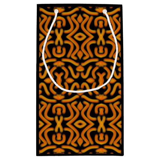 Cheesy Noodle Doodle Art Mirrored Image Pattern Kleine Geschenktüte (Rückseite)