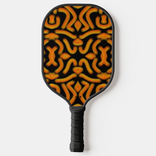 Cheesy Noodle Doodle Art Mirrored Image Pattern Pickleball Schläger (Rückseite)