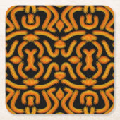 Cheesy Noodle Doodle Art Mirrored Image Pattern Rechteckiger Pappuntersetzer (Vorderseite)