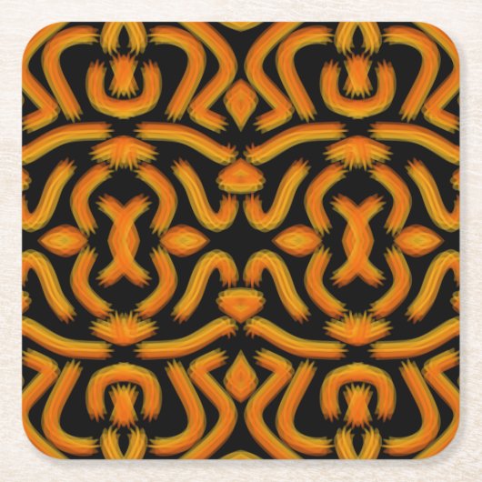 Cheesy Noodle Doodle Art Mirrored Image Pattern Rechteckiger Pappuntersetzer (Vorderseite)