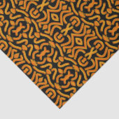 Cheesy Noodle Doodle Art Mirrored Image Pattern Seidenpapier (Ausschnitt)