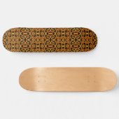Cheesy Noodle Doodle Art Mirrored Image Pattern Skateboard (Horizontal)