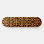Cheesy Noodle Doodle Art Mirrored Image Pattern Skateboard (Horizontal)