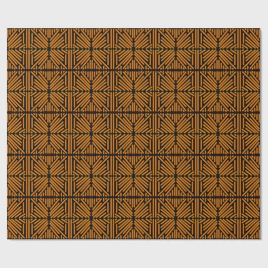 Cheesy Noodle Doodle Art Symmetrical Lined Pattern Geschenkpapier (Flach)
