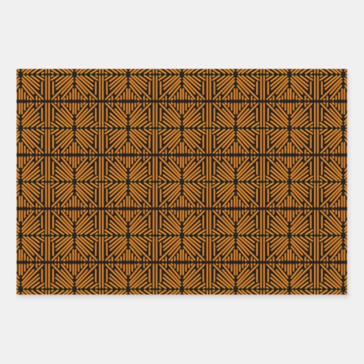 Cheesy Noodle Doodle Art Symmetrical Lined Pattern Geschenkpapier Set (Vorderseite)