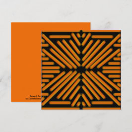 Cheesy Noodle Doodle Art Symmetrical Lined Pattern Karte