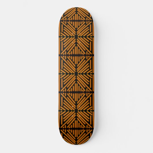 Cheesy Noodle Doodle Art Symmetrical Lined Pattern Skateboard (Vorderseite)