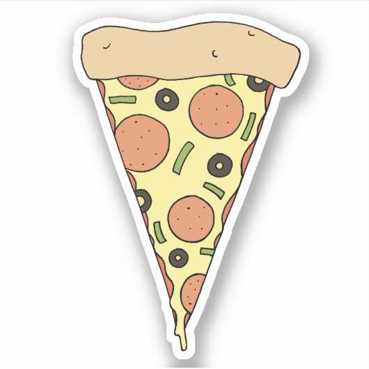 Cheesy Pizza Slice Sticker (Vorderseite)