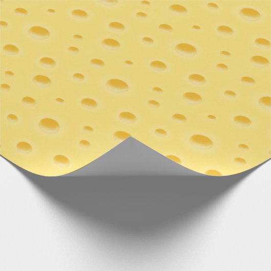 Cheesy Present Funny Realistic Cheddar Käse Geschenkpapier (Ecke)