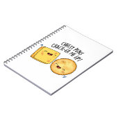 Cheesy Puns Crack-er Me Up Funny Cheese Puff Notizblock (Linke Seite)