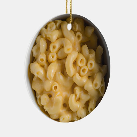 Cheesy Puns Mac me Happy Funny Food Pub Weihnachte Keramik Ornament (Rechts)