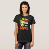 Cheesy Puns Mac Me Happy Macaroni T-Shirt (Vorne ganz)