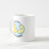 Cheesy Puns Mac Me so glücklich Funny Food Puff Kaffeetasse (Vorderseite Links)