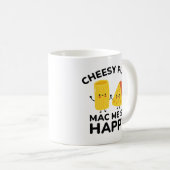Cheesy Puns Mac Me so glücklich Kaffeetasse (VorderseiteRechts)