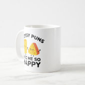Cheesy Puns Mac Me so glücklich Kaffeetasse (Vorderseite Links)