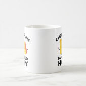 Cheesy Puns Mac Me so glücklich Kaffeetasse (Mittel)